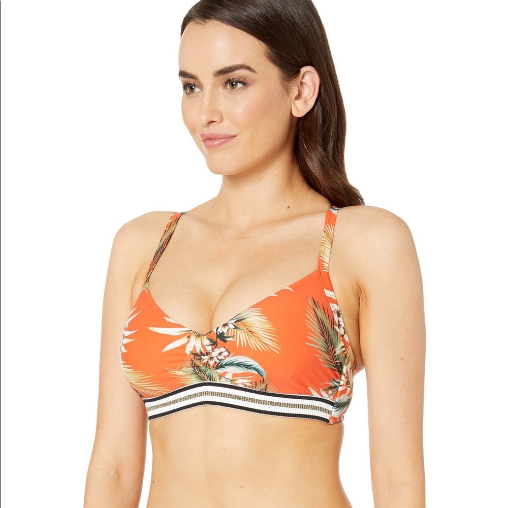 Seafolly Ocean Alley DD-Cup Bralette Bikini Top Tangelo Size AU 8/US 4 NWT - Picture 5 of 7